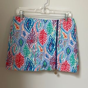 Lilly Pulitzer Auden skort style #87701 Let Minnow size 6 EUC